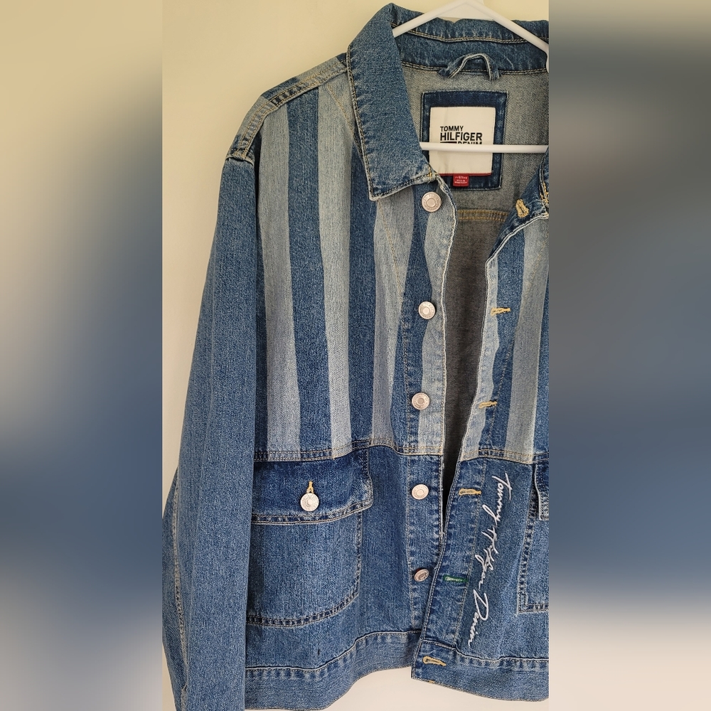 Rare Tommy Hilfiger Denim Jean Jacket Size XXL - Picture 4 of 7